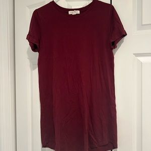 Red T-shirt dress